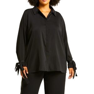 Levi’s Side Tie Sleeve Button Blouse